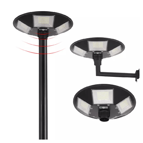 Trade Shop Traesio-lampione Ufo Led Solare 350w Sensore Movimento Crepuscolare Luce Fredda 6500k Ip65 -