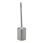Cleafe-porta Scopino Decorato Silver Con Effetto Cuoricini Con Scopino Accessorio Bagno 87820 -