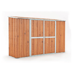 Casetta-giardino-lamiera-307x100cm-x-h1.92m---75KG---3.07mq-Box-in-Acciaio-Zincato---LEGNO