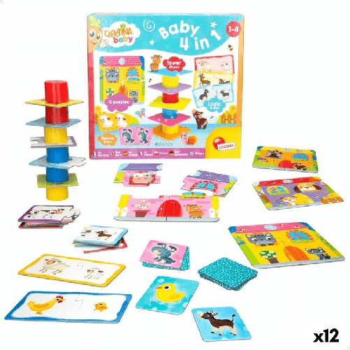Puzzle Lisciani Carotina Baby 16 x 1 x 16,5 cm Fattoria 4 in 1