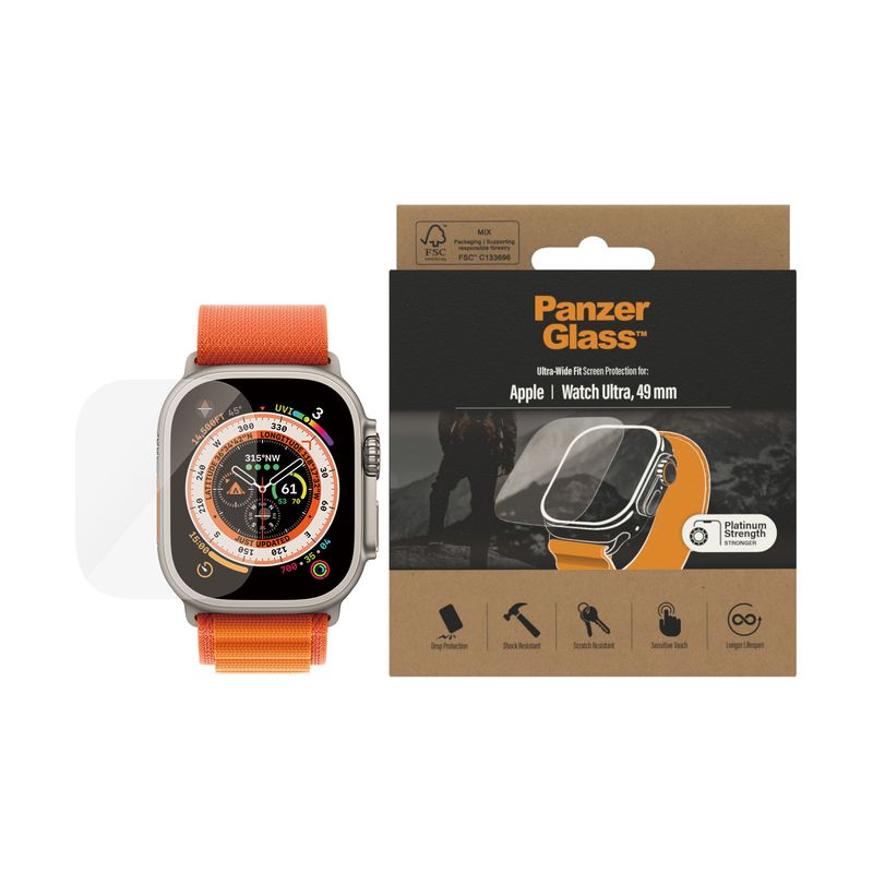 PanzerGlass-TM-Apple-Watch-Ultra-49mm-Trasparente-Vetro-temperato-Polietilene-tereftalato--PET-