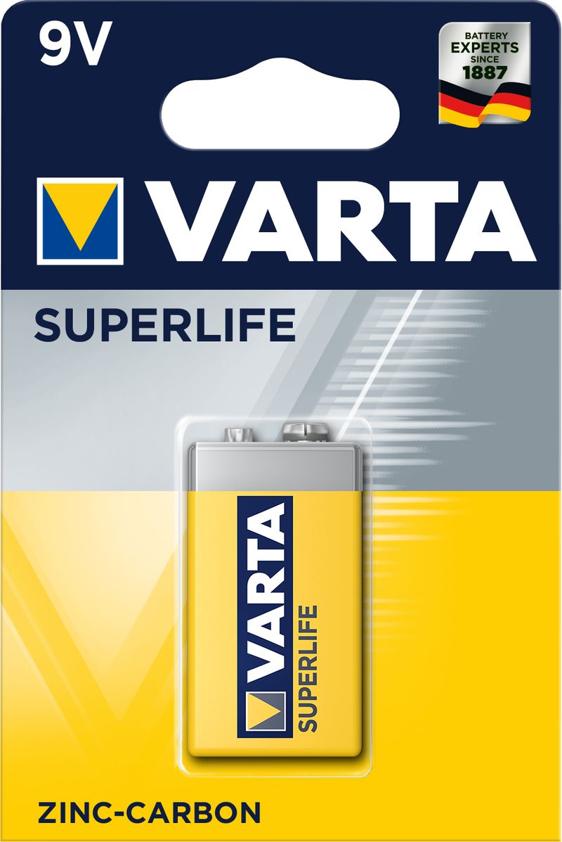 Varta-Superlife-9V-Batteria-monouso-Zinco-Carbonio