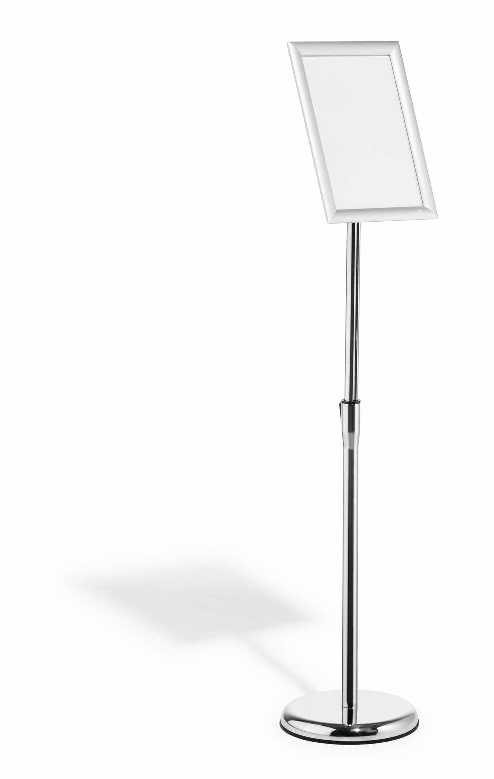 Durable 479823 stand informativo e supporto per brochure A4 Alluminio, Plastica, Acciaio Argento