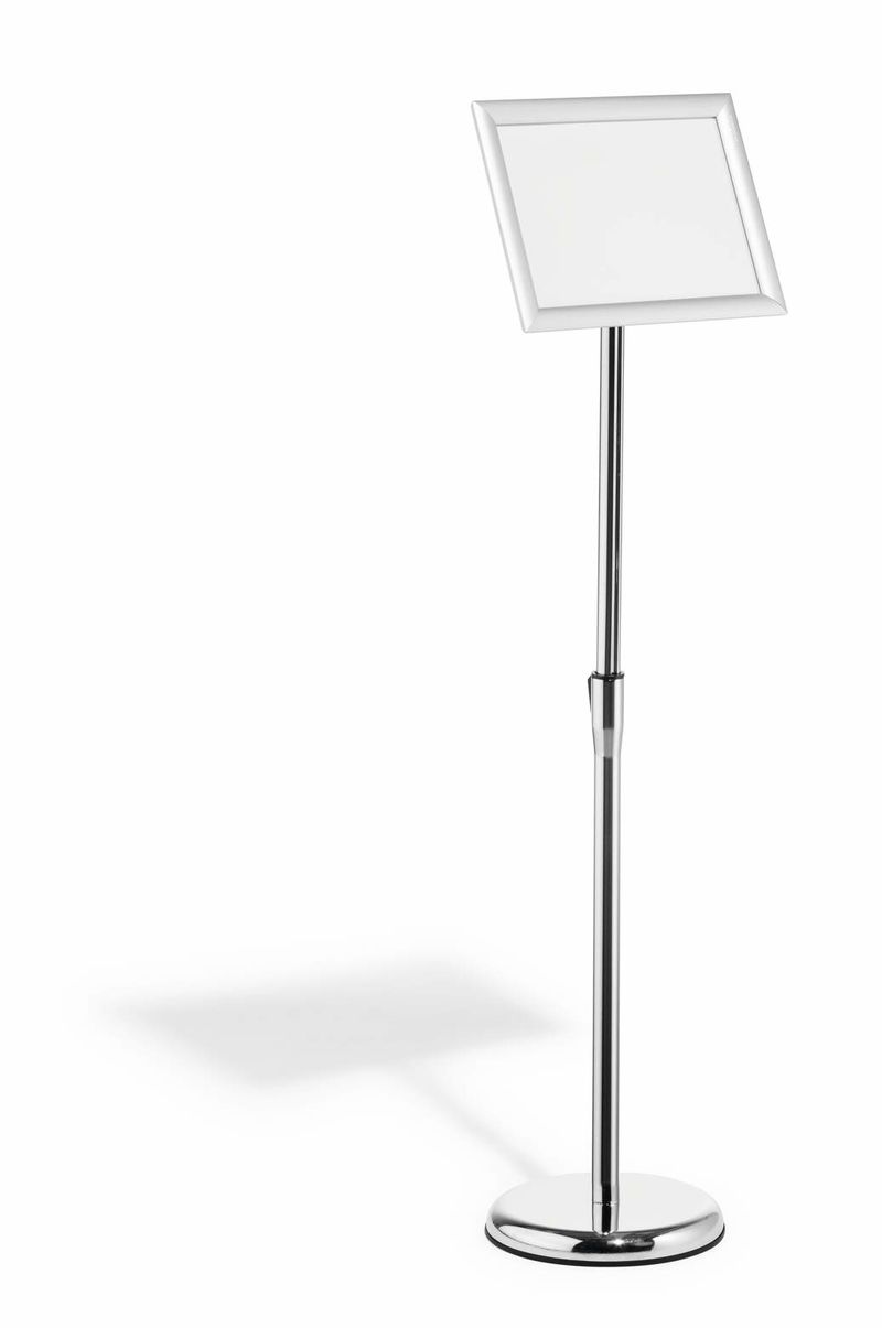 DURABLE-Espositore-da-pavimento-con-cornice-a-scatto-in-alluminio-f.to-A4