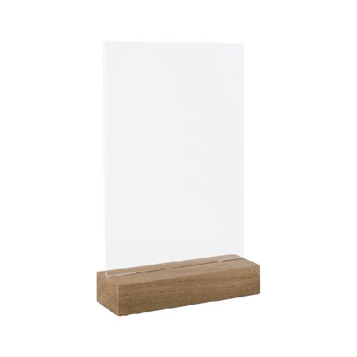 LEBEZ Portadepliant con base in legno massello A4 -21x30cm Lebez