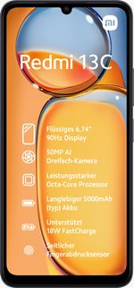 Xiaomi-Redmi-13C-171-cm--6.74---Doppia-SIM-iOS-13-4G-USB-tipo-C-8-GB-256-GB-5000-mAh-Nero