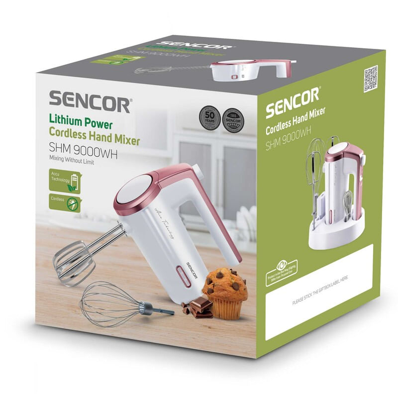 Sencor-SHM-9000WH-Sbattitore-manuale-50-W-Rosa-Bianco