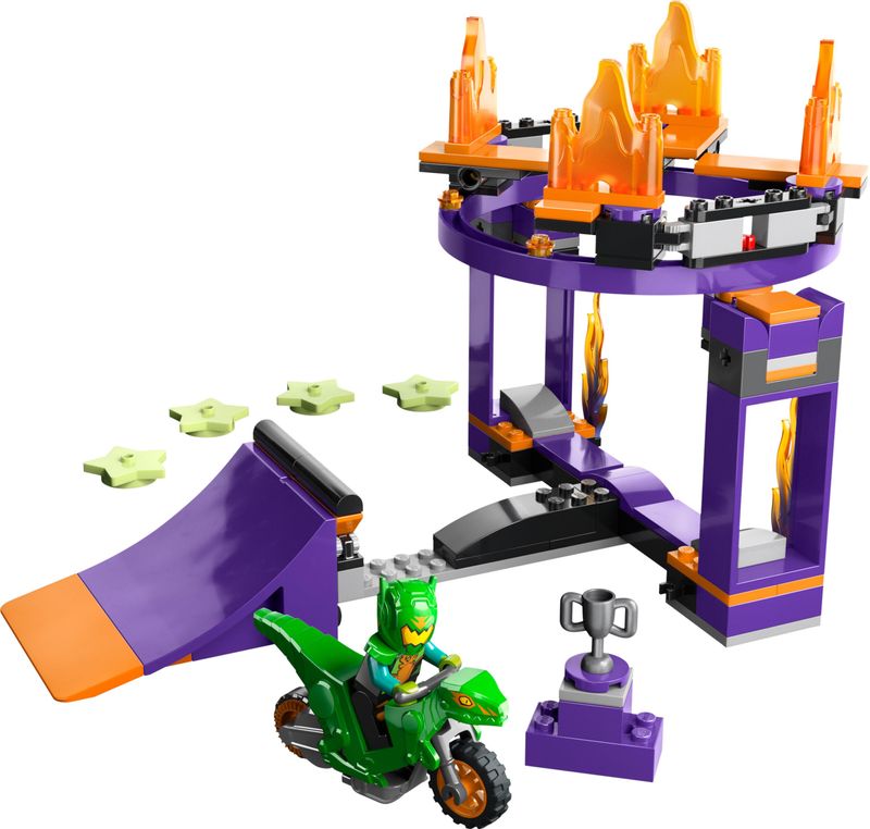 LEGO-City-Stuntz-60359-Sfida-Acrobatica--Schiacciata-sulla-Rampa-Set-2-in-1-con-Moto-Giocattolo-Dinosauro-Carica-e-Vai