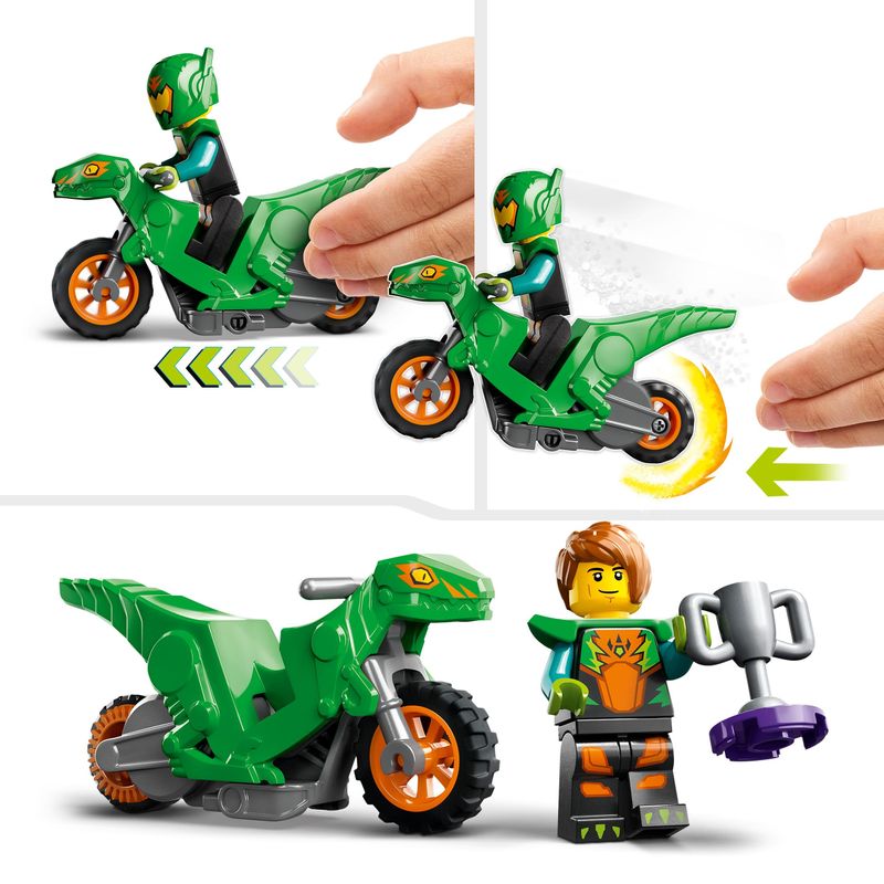 LEGO-City-Stuntz-60359-Sfida-Acrobatica--Schiacciata-sulla-Rampa-Set-2-in-1-con-Moto-Giocattolo-Dinosauro-Carica-e-Vai