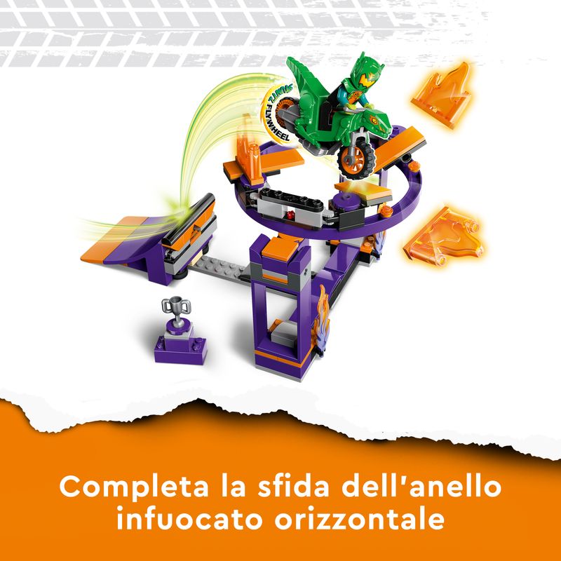 LEGO-City-Stuntz-60359-Sfida-Acrobatica--Schiacciata-sulla-Rampa-Set-2-in-1-con-Moto-Giocattolo-Dinosauro-Carica-e-Vai