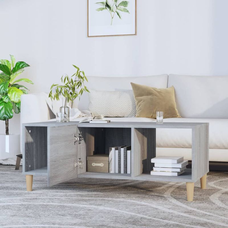 Tavolino-da-Salotto-Grigio-Sonoma-102x50x40cm-Legno-Multistrato