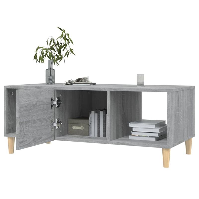 Tavolino-da-Salotto-Grigio-Sonoma-102x50x40cm-Legno-Multistrato