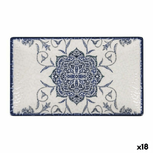 Teglia da Cucina La Mediterránea Rosetta Porcellana Rettangolare 25,3 x 15 x 1,8 cm (18 Unità)