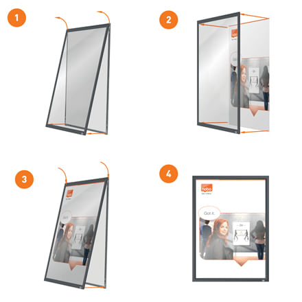 NOBO-Cornice-a-clip-Impression-PRO-A3-cornice-grafite
