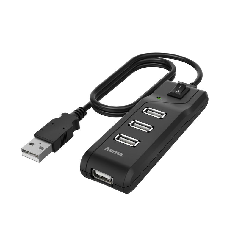 Hama-Hub-USB-2.0-da-tavolo-4-porte-switch-ON-OFF-cavo-integrato-nero