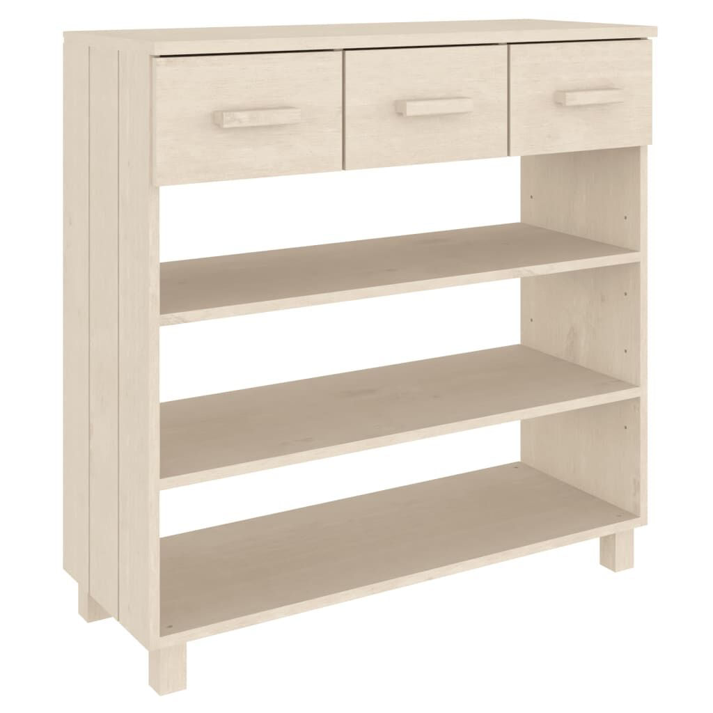 VidaXL Consolle HAMAR Miele 90x35x90 cm in Legno Massello di Pino