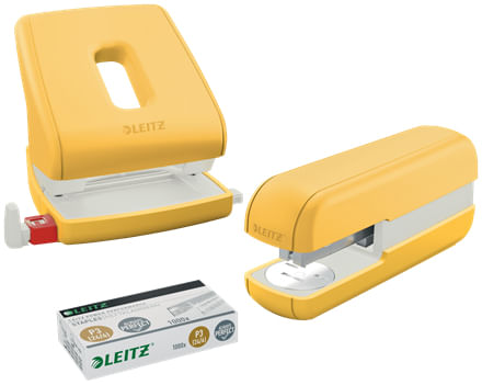 LEITZ-Cucitrice-da-tavolo-giallo-Cosy-Leitz