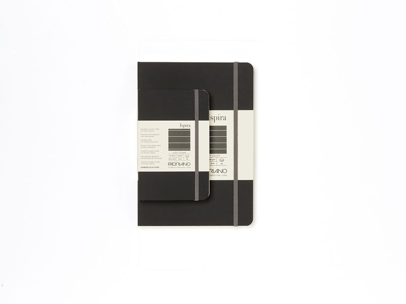 FABRIANO-Taccuino-c-elast.-Ispira-cop.-fless.-f.to-A5-96fg.-a-righe-nero-Fabriano