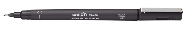 UNI-MITSUBISHI-Pin-fineliner-grigio-scuro-punta-0.5mm-Uni-Mitsubishi