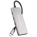 Conceptronic HUBBIES17G hub di interfaccia USB 3.2 Gen 2 (3.1 Gen 2) Type-C 10000 Mbit/s Grigio