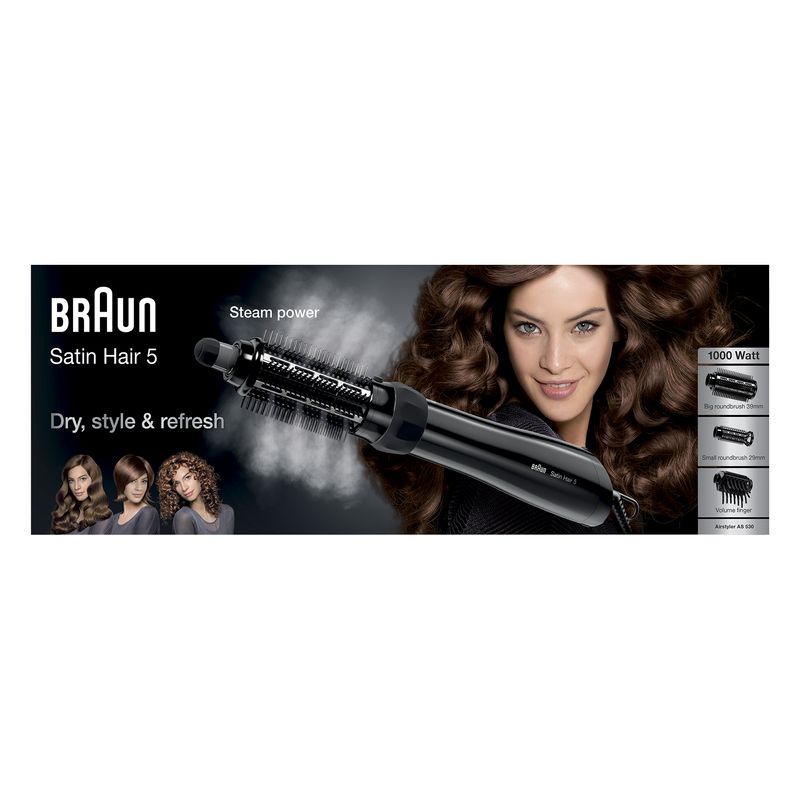 Braun-AS-530-Spazzola-ad-aria-calda-Vapore-Argento-1000-W-2-m