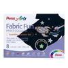 PENTEL-Set-8-colori-sparkling-per-tessuto-Fabric-Fun-Pentel