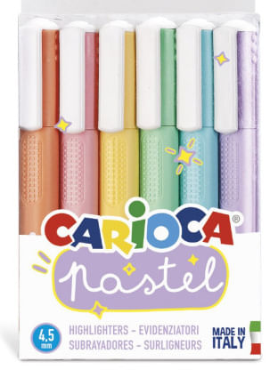 Carioca-EVIDENZIATORI-CARIOCA-PASTEL-LAVABILE-MEMORY-DA-6-pezzi