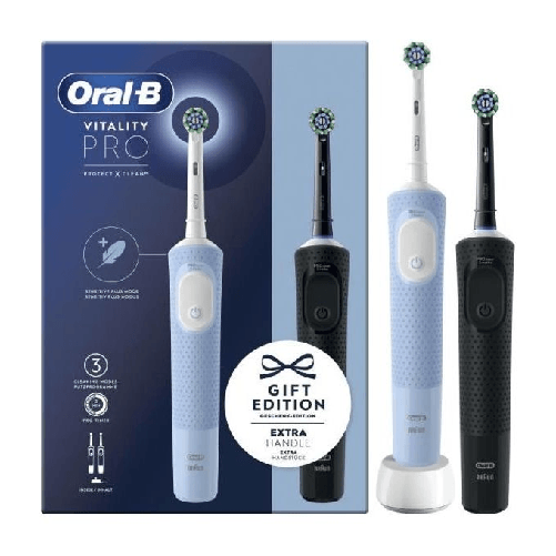 Oral-B-Vitality-Pro-Duo-Adulto-Spazzolino-rotante-oscillante-Nero-Blu-Bianco