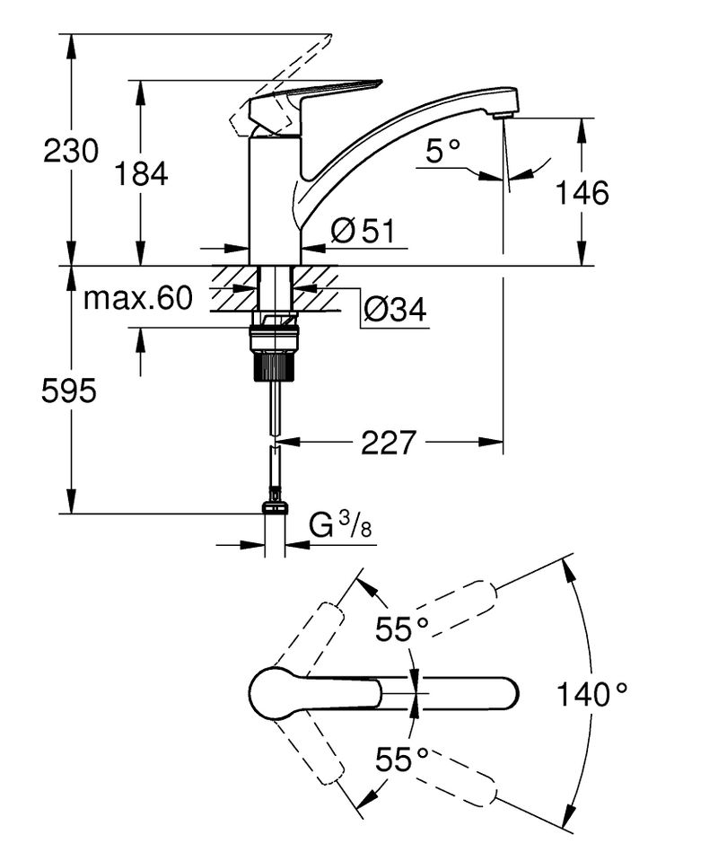 Miscelatore-lavello-Grohe-32441002-Start-New