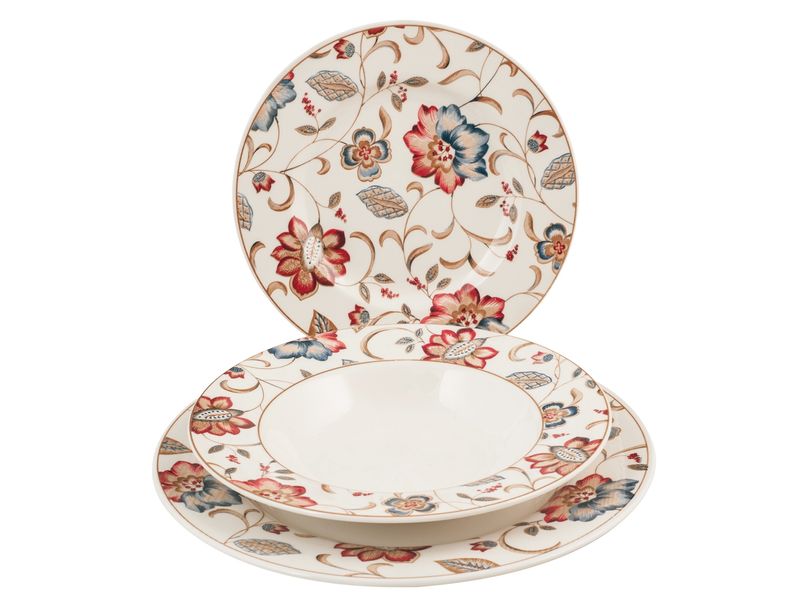Pengo-Servizi-tavola-18-pezzi-Jacobean-Composto-da--6-piatti-piani-cm-27x25-h-6-piatti-fondi-cm-23x4-h-6-piatti-frutta-cm-21x2-h
