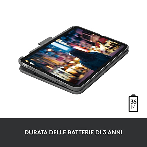 Logitech-Slim-Folio-con-Tastiera-per-iPad--10ª-Generazione----Grigio