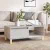 Tavolino-Salotto-Grigio-Cemento-90x50x365-cm-Legno-Multistrato