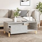 Tavolino-Salotto-Grigio-Cemento-90x50x365-cm-Legno-Multistrato