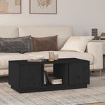 Tavolino-da-Salotto-Nero-110x50x40-cm-Legno-Massello-di-Pino