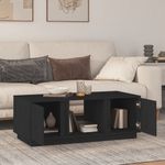 Tavolino-da-Salotto-Nero-110x50x40-cm-Legno-Massello-di-Pino