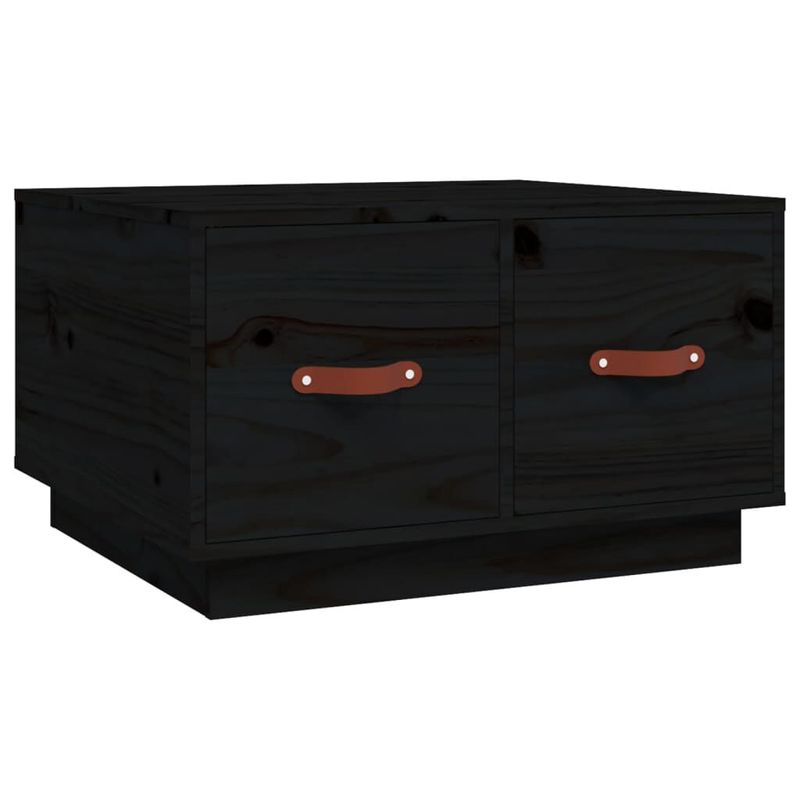Tavolino-da-Salotto-Nero-60x53x35-cm-Legno-Massello-di-Pino
