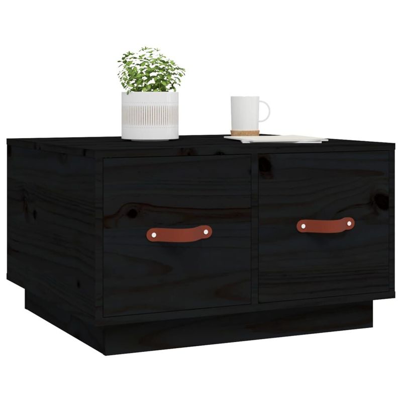 Tavolino-da-Salotto-Nero-60x53x35-cm-Legno-Massello-di-Pino