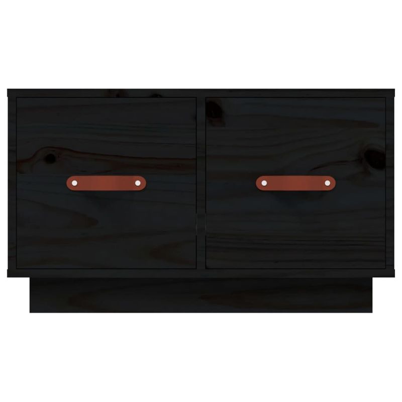 Tavolino-da-Salotto-Nero-60x53x35-cm-Legno-Massello-di-Pino