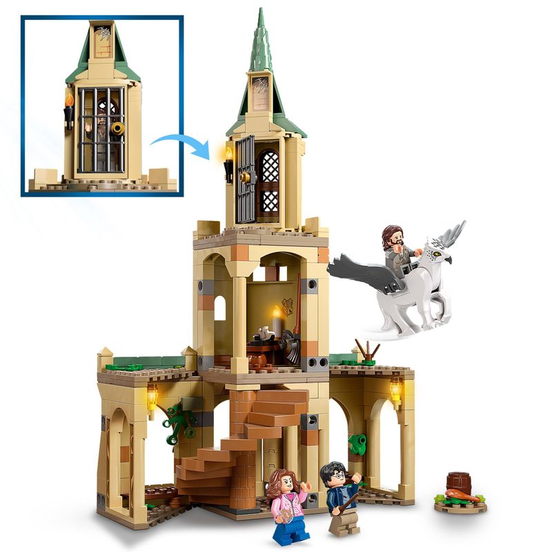 LEGO-Harry-Potter-76401-Cortile-di-Hogwarts--il-Salvataggio-di-Sirius-Castello-Giocattolo-con-Ippogrifo-Fierobecco