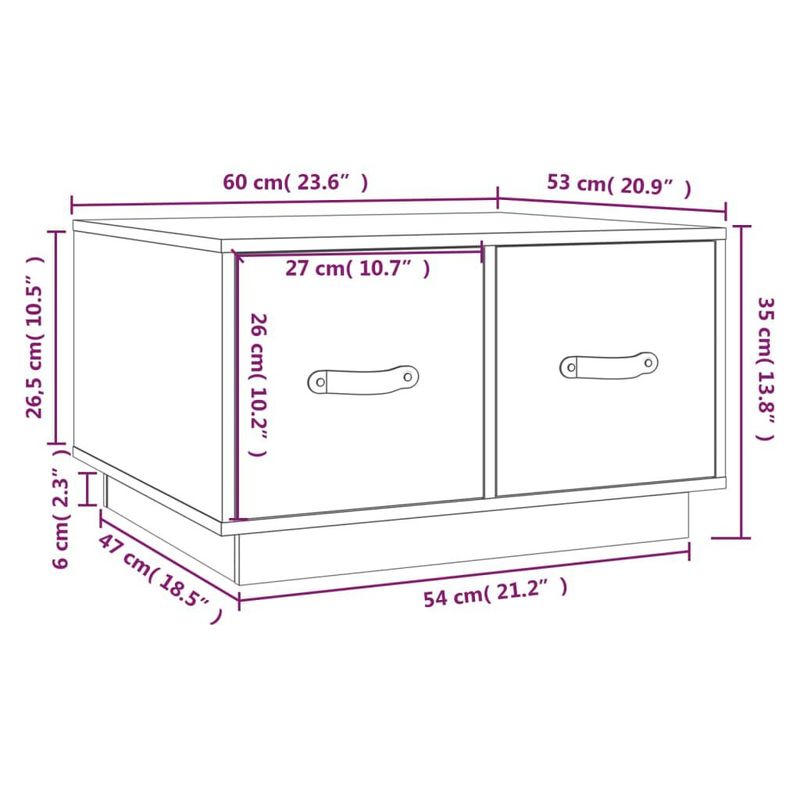 Tavolino-da-Salotto-Nero-60x53x35-cm-Legno-Massello-di-Pino