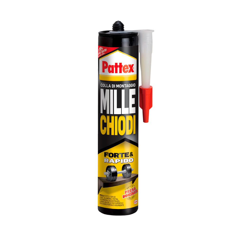 Pattex Colla da montaggio Pattex MILLE CHIODI Original, modello 1414668, colore Avorio, per fissaggi senza fori