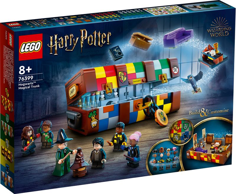 LEGO-Harry-Potter-76399-Il-Baule-Magico-di-Hogwarts-Idea-Regalo-Personalizzabile-Stemmi-Case-Cappello-Parlante-e-Gufo