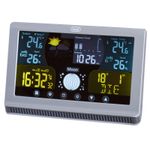 Trevi Stazione meteo con grande display a colori LCD, comandi touch, radiocontrollato 12/24