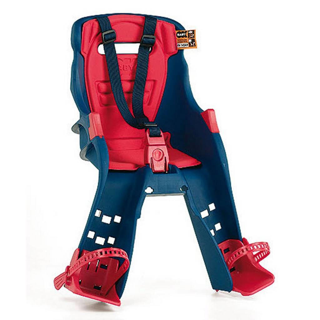 Okbaby Seggiolino bici Okbaby 722 ORION Anteriore Blu e Rosso, per viaggi in bici con i piccoli