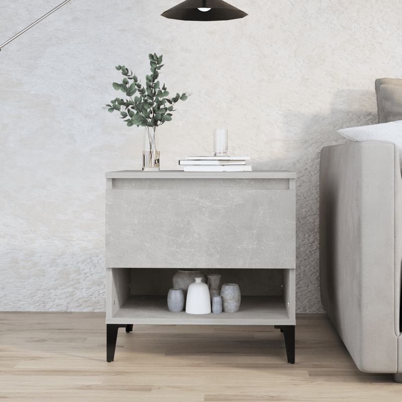 Tavolino-Grigio-Cemento-50x46x50-cm-in-Legno-Multistrato