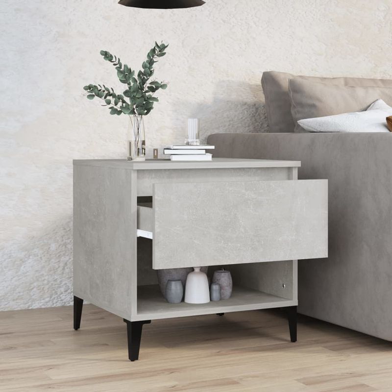 Tavolino-Grigio-Cemento-50x46x50-cm-in-Legno-Multistrato