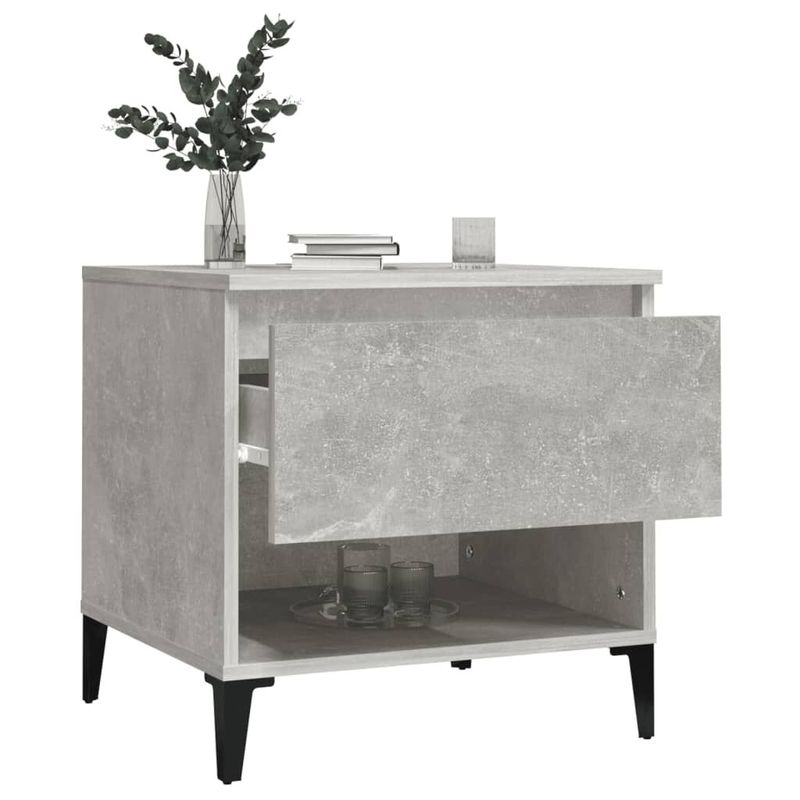 Tavolino-Grigio-Cemento-50x46x50-cm-in-Legno-Multistrato