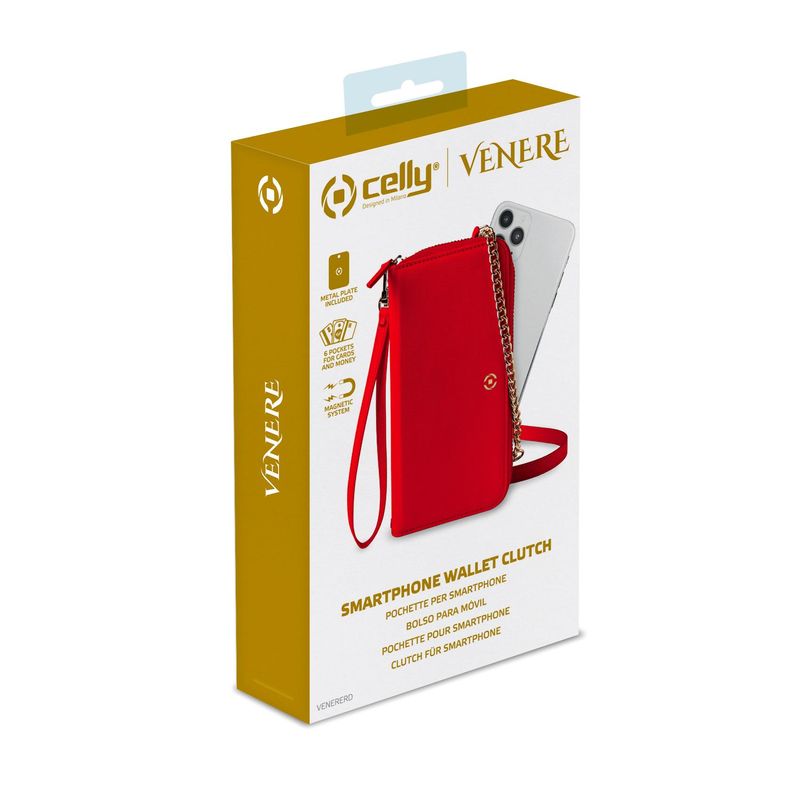 Celly-Venere-custodia-per-cellulare-165-cm--6.5---Custodia-a-borsellino-Rosso