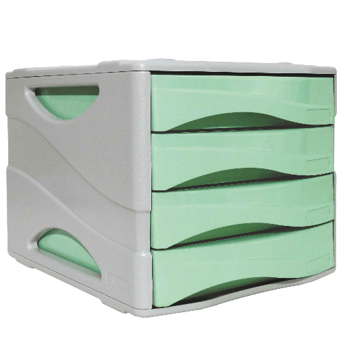 ARDA 15P4PPASV organizzatore per cassetto di scrivania Plastica Verde, Grigio