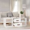 Tavolino-da-Salotto-Bianco-100x50x41-cm-Legno-Massello-di-Pino